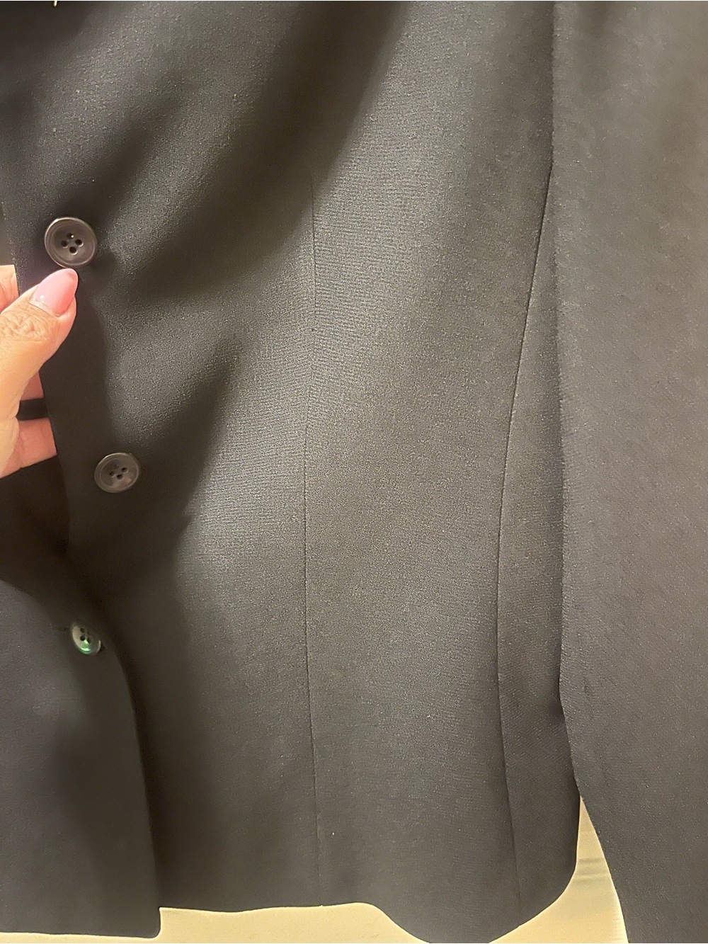 Josephine Chaus Petite 8 Black Button Front Career Blazer Jacket Lined Classic - Picture 6 of 10